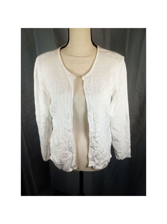 Liz Claiborne Sweaters - Women's Liz Claiborne Petite Cardigan MP White